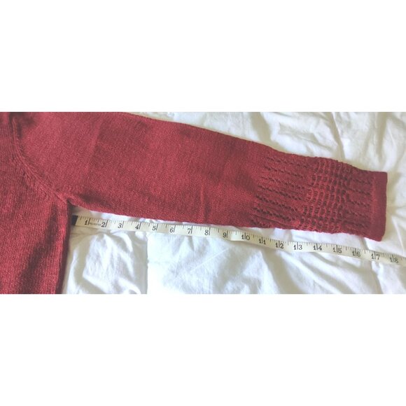 Stitch Fix Lety & Me Elea Pointelle Women's Burnt Orange 1X Cardigan Sweater NWT - Picture 10 of 11